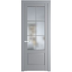 Межкомнатная дверь эмаль Profil Doors 4.2.2 (р.6) PD смоки остеклённая