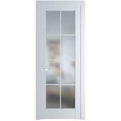 Межкомнатная дверь эмаль Profil Doors 4.1.2 (р.8) PD вайт остеклённая