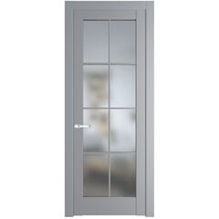 Межкомнатная дверь эмаль Profil Doors 4.1.2 (р.8) PD смоки остеклённая