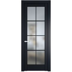 Межкомнатная дверь эмаль Profil Doors 4.1.2 (р.8) PD нэви блу остеклённая
