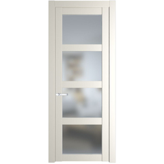 Межкомнатная дверь эмаль Profil Doors 1.4.2PD перламутр белый остеклённая