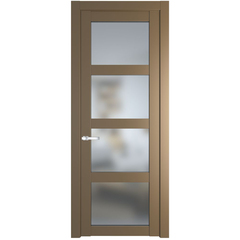 Межкомнатная дверь эмаль Profil Doors 1.4.2PD перламутр золото остеклённая