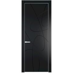 Межкомнатная дверь эмаль Profil Doors 6PE блэк глухая