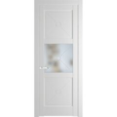 Межкомнатная дверь эмаль Profil Doors 1.4.2PM крем вайт остеклённая