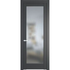 Межкомнатная дверь эмаль Profil Doors 1.1.2PM графит остеклённая