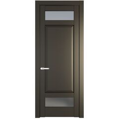 Межкомнатная дверь эмаль Profil Doors 4.3.4PD перламутр бронза остеклённая