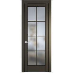 Межкомнатная дверь эмаль Profil Doors 4.1.2 (р.8) PD перламутр бронза остеклённая