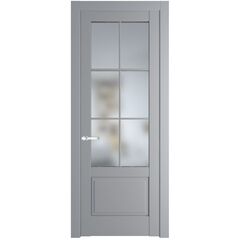 Межкомнатная дверь эмаль Profil Doors 3.2.2 (р.6) PD смоки остеклённая