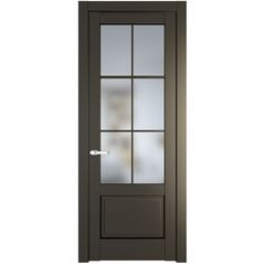 Межкомнатная дверь эмаль Profil Doors 3.2.2 (р.6) PD перламутр бронза остеклённая