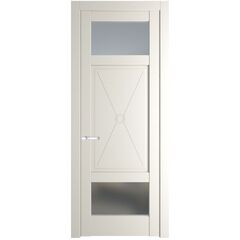Межкомнатная дверь эмаль Profil Doors 1.3.2PM перламутр белый остеклённая