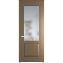 Межкомнатная дверь эмаль Profil Doors 4.2.2PD перламутр золото остеклённая