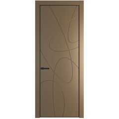 Межкомнатная дверь эмаль Profil Doors 6PA перламутр золото глухая
