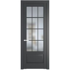 Межкомнатная дверь эмаль Profil Doors 4.2.2 (р.12) PD графит остеклённая
