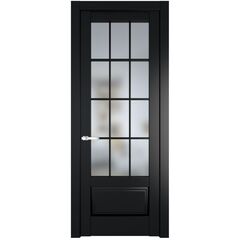 Межкомнатная дверь эмаль Profil Doors 4.2.2 (р.12) PD блэк остеклённая