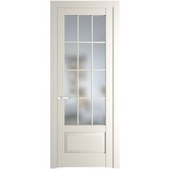 Межкомнатная дверь эмаль Profil Doors 4.2.2 (р.12) PD перламутр белый остеклённая