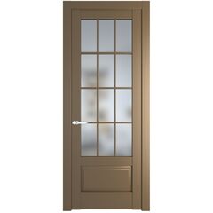 Межкомнатная дверь эмаль Profil Doors 4.2.2 (р.12) PD перламутр золото остеклённая