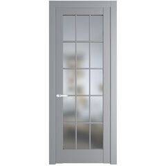 Межкомнатная дверь эмаль Profil Doors 4.1.2 (р.15) PD смоки остеклённая
