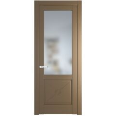 Межкомнатная дверь эмаль Profil Doors 1.2.2PM перламутр золото остеклённая
