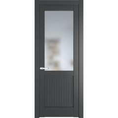 Межкомнатная дверь эмаль Profil Doors 3.2.2PM графит остеклённая