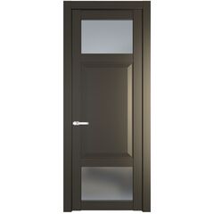 Межкомнатная дверь эмаль Profil Doors 1.3.4PD перламутр бронза остеклённая