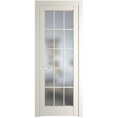 Межкомнатная дверь эмаль Profil Doors 4.1.2 (р.15) PD перламутр белый остеклённая