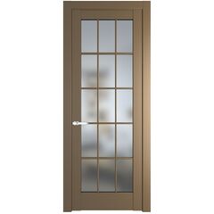 Межкомнатная дверь эмаль Profil Doors 4.1.2 (р.15) PD перламутр золото остеклённая