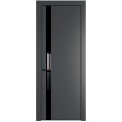 Межкомнатная дверь эмаль Profil Doors 18PA графит со вставкой