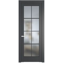 Межкомнатная дверь эмаль Profil Doors 3.1.2 (р.8) PD графит остеклённая