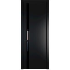 Межкомнатная дверь эмаль Profil Doors 18PA блэк со вставкой