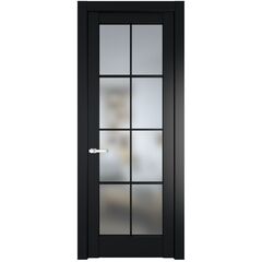 Межкомнатная дверь эмаль Profil Doors 3.1.2 (р.8) PD блэк остеклённая