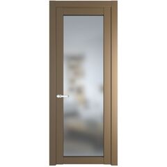 Межкомнатная дверь эмаль Profil Doors 2.1.2PD перламутр золото остеклённая