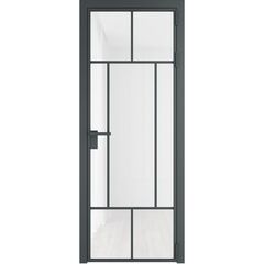 Алюминиевая дверь Profil Doors 10AG серая ночь остеклённая