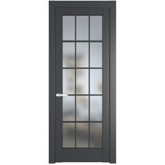 Межкомнатная дверь эмаль Profil Doors 3.1.2 (р.15) PD графит остеклённая