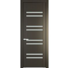 Межкомнатная дверь эмаль Profil Doors 1.6P перламутр бронза остеклённая