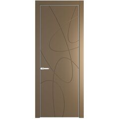 Межкомнатная дверь эмаль Profil Doors 6PE перламутр золото глухая