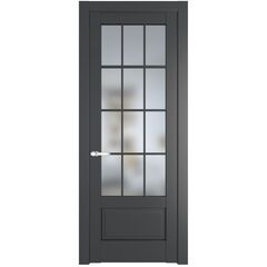 Межкомнатная дверь эмаль Profil Doors 3.2.2 (р.12) PD графит остеклённая