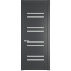 Межкомнатная дверь эмаль Profil Doors 1.6P графит остеклённая