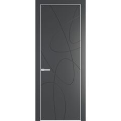 Межкомнатная дверь эмаль Profil Doors 6PE графит глухая