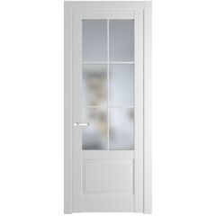 Межкомнатная дверь эмаль Profil Doors 4.2.2 (р.6) PD крем вайт остеклённая