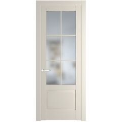 Межкомнатная дверь эмаль Profil Doors 4.2.2 (р.6) PD кремовая магнолия остеклённая