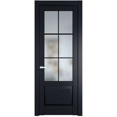 Межкомнатная дверь эмаль Profil Doors 4.2.2 (р.6) PD нэви блу остеклённая