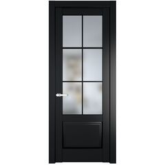 Межкомнатная дверь эмаль Profil Doors 4.2.2 (р.6) PD блэк остеклённая