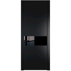 Межкомнатная дверь эмаль Profil Doors 17PA блэк со вставкой