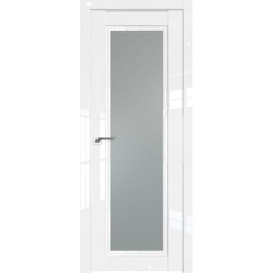 Межкомнатная дверь глянцевая Profil Doors 127L белый люкс остеклённая
