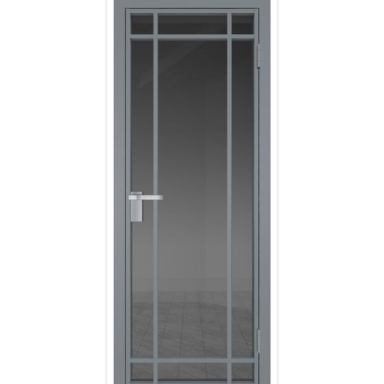 Межкомнатная дверь алюминиевая Profil Doors 5AG серебро остеклённая