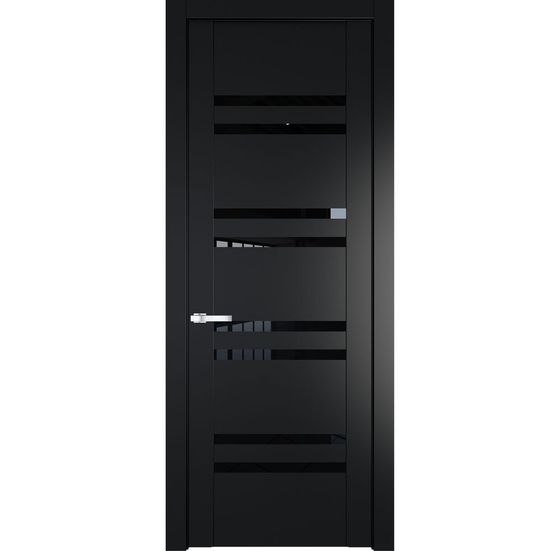 Межкомнатная дверь эмаль Profil Doors 1.6P блэк стекло чёрный триплекс