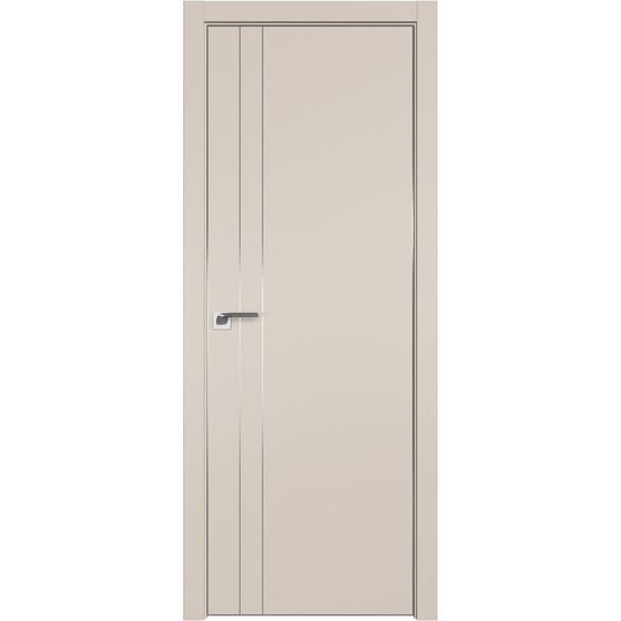 Межкомнатная дверь unilack Profil Doors 42E санд с алюминиевым молдингом