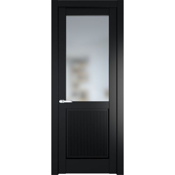 Межкомнатная дверь эмаль Profil Doors 2.2.2PM блэк остеклённая