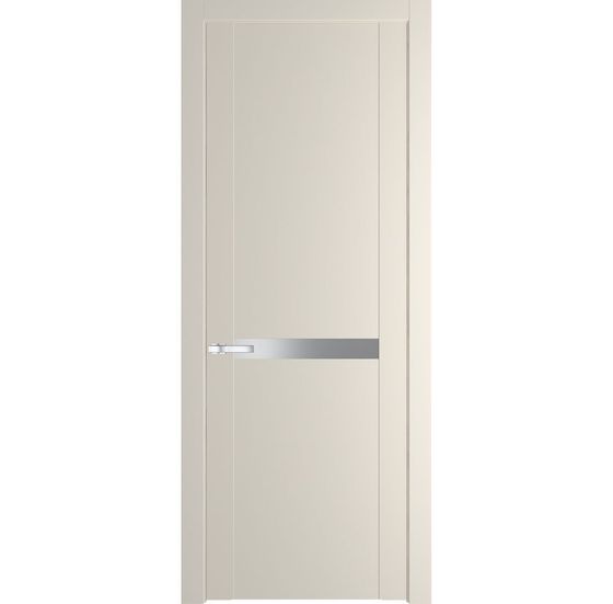 Межкомнатная дверь эмаль Profil Doors 1.4P кремовая магнолия стекло серебро матлак