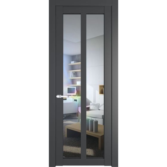 Межкомнатная дверь эмаль Profil Doors 2.7.2PD графит остеклённая